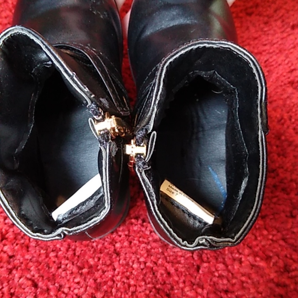 bebe girls Black Ankle Boots with Bling. Toddler Sz 7. - Picture 5 of 12